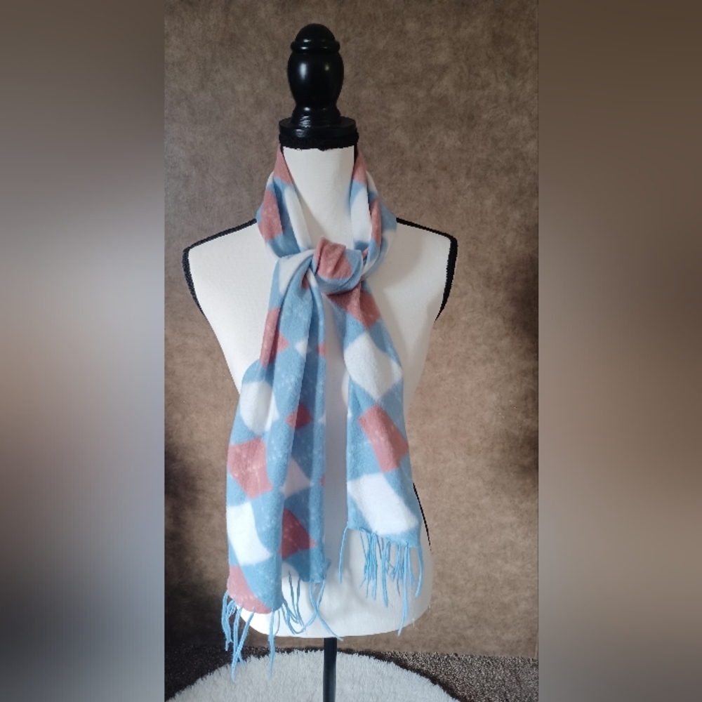 Women's Multicolor Cashmere Preppy Fringe Winter Argyle Scarf